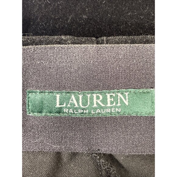 Lauren Ralph Lauren Pants Womens Size 6 Black Velour Skinny Stretch‎ - Picture 9 of 15